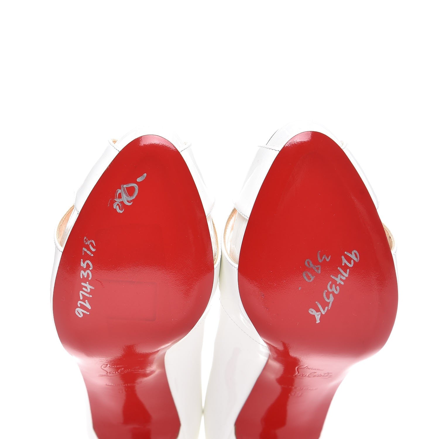 Christian Louboutin Patent Shelley 90 Pumps 39 White 8 of 8