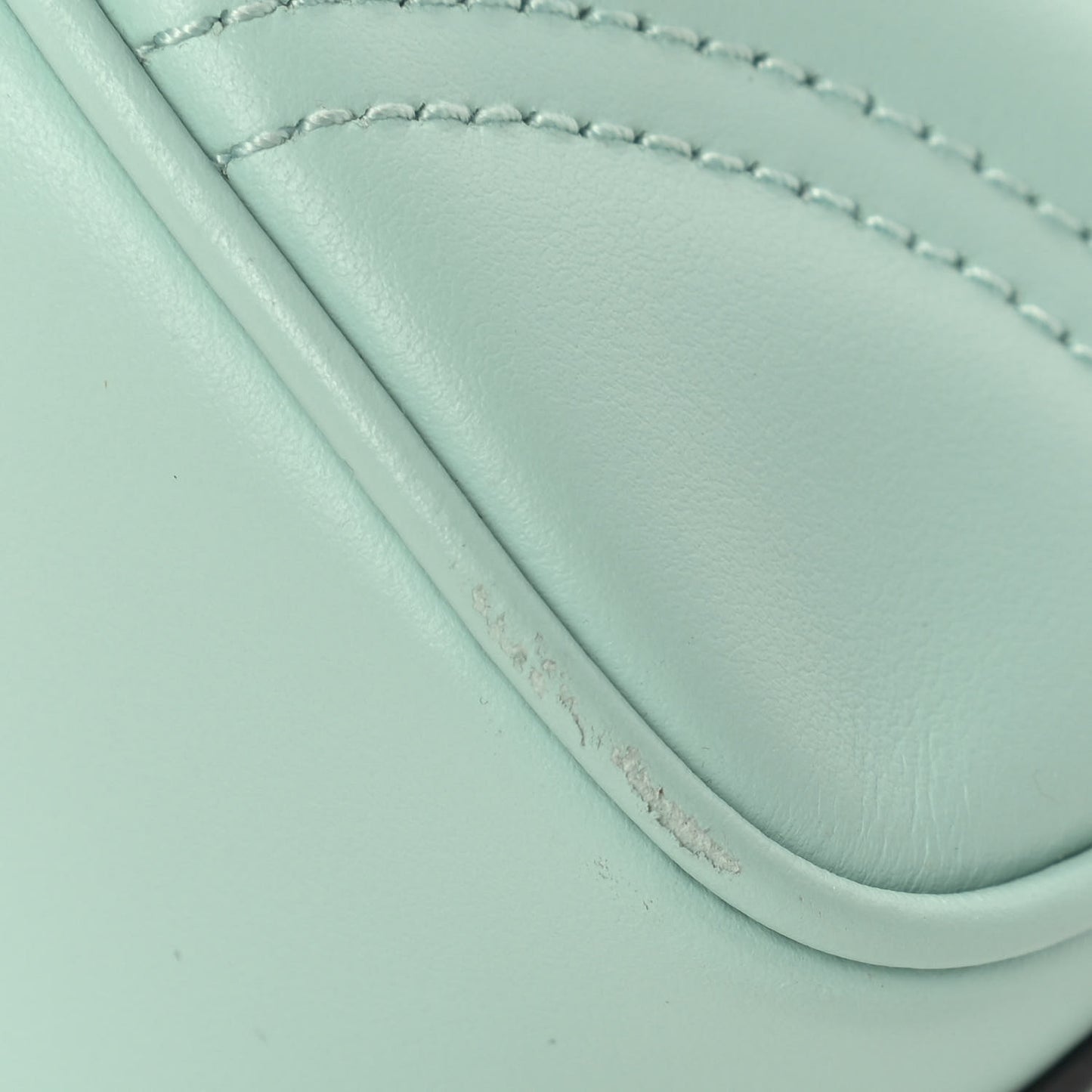 Calfskin Matelasse Small GG Marmont Shoulder Bag Water Green
