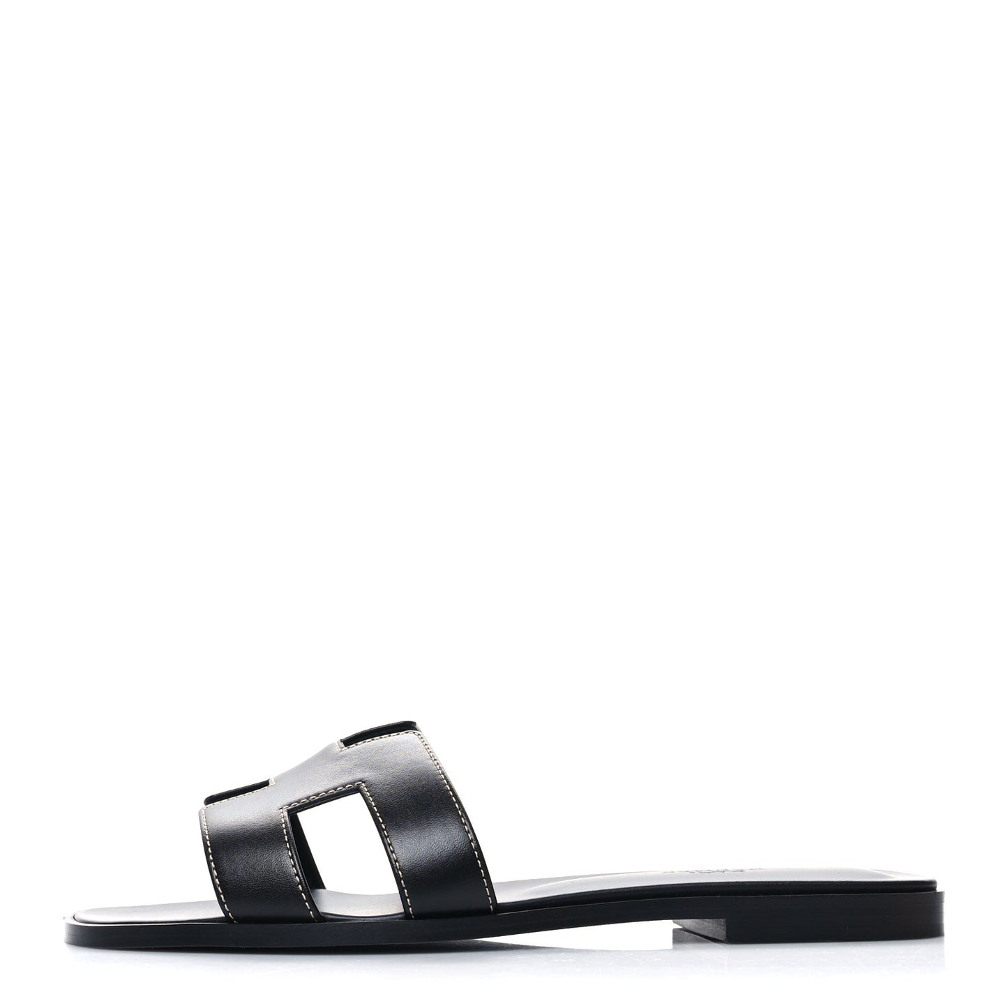 Box Calfskin Oran Sandals 38 Black