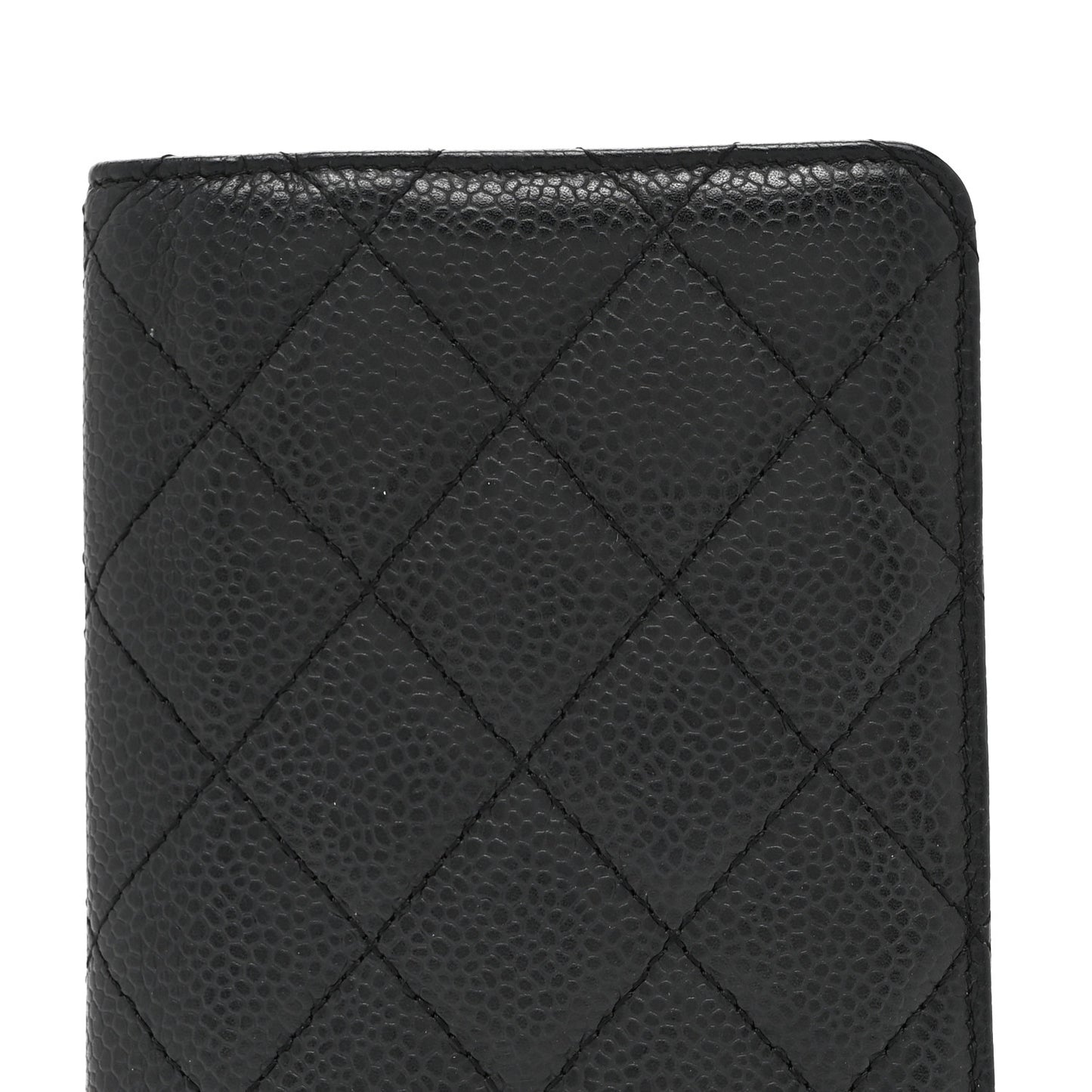 Caviar Quilted Agenda Cover Black