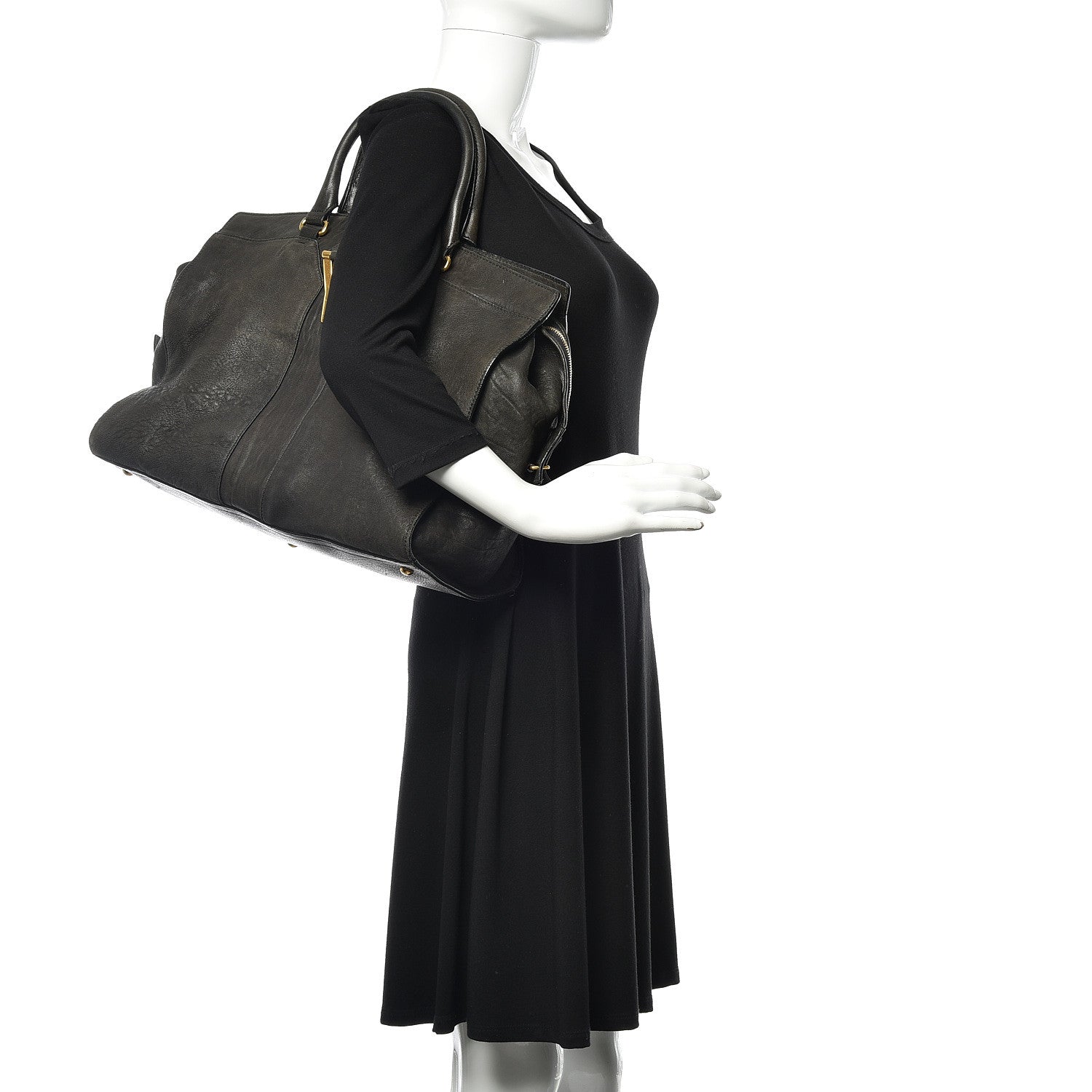Saint Laurent Sheepskin Large Cabas ChYc Black 2 of 16