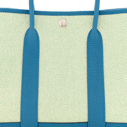 Hermes Toile Negonda Verso Garden Party 30 TPM Ecru Bambou Bleu Zanzibar 8 of 10
