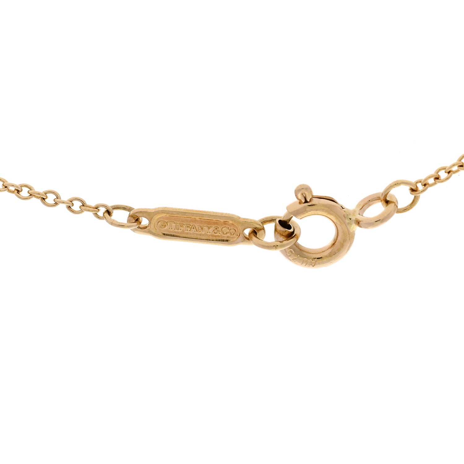 Tiffany 18K Yellow Gold Mini Bow Pendant Necklace 4 of 5