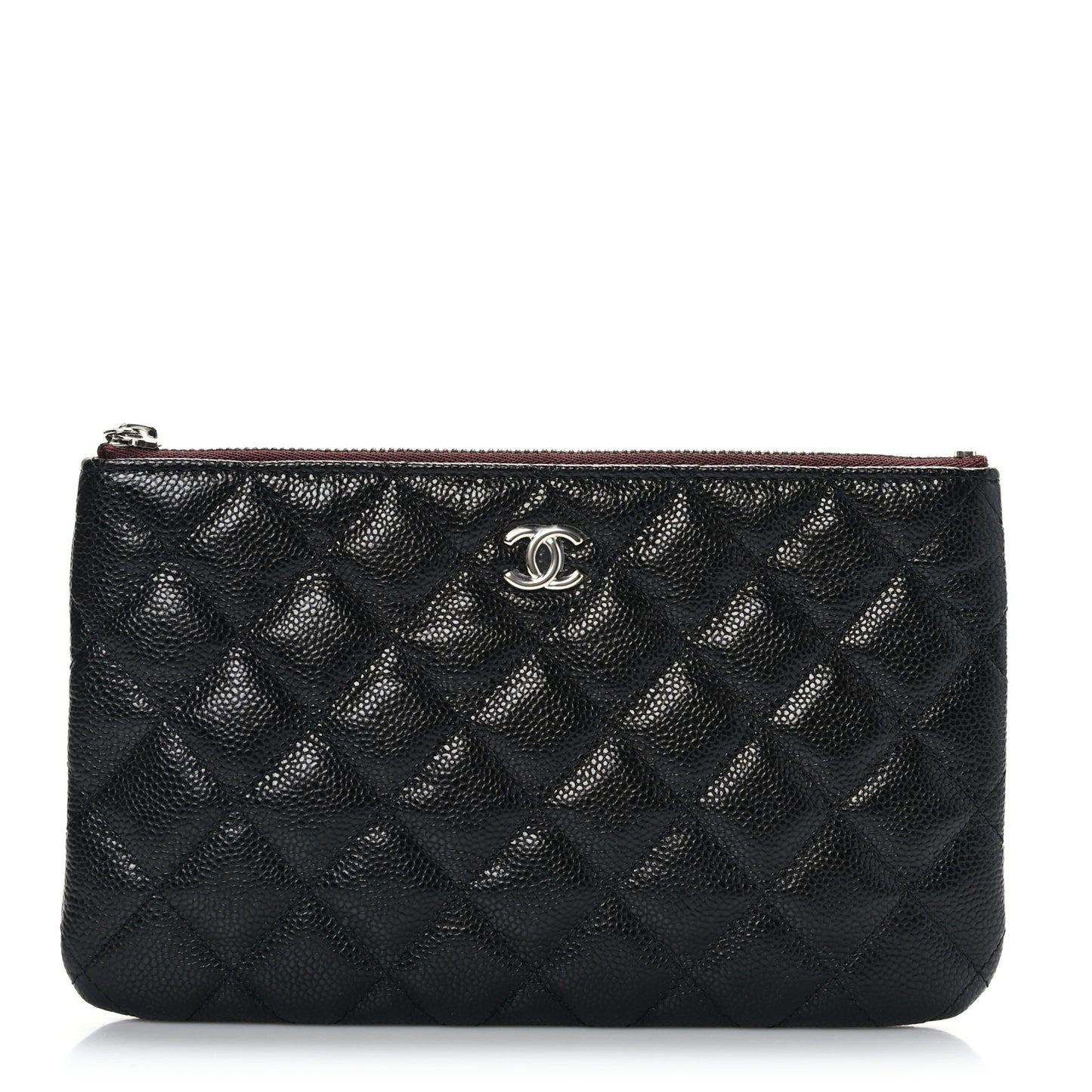 Caviar Quilted Cosmetic Case Black