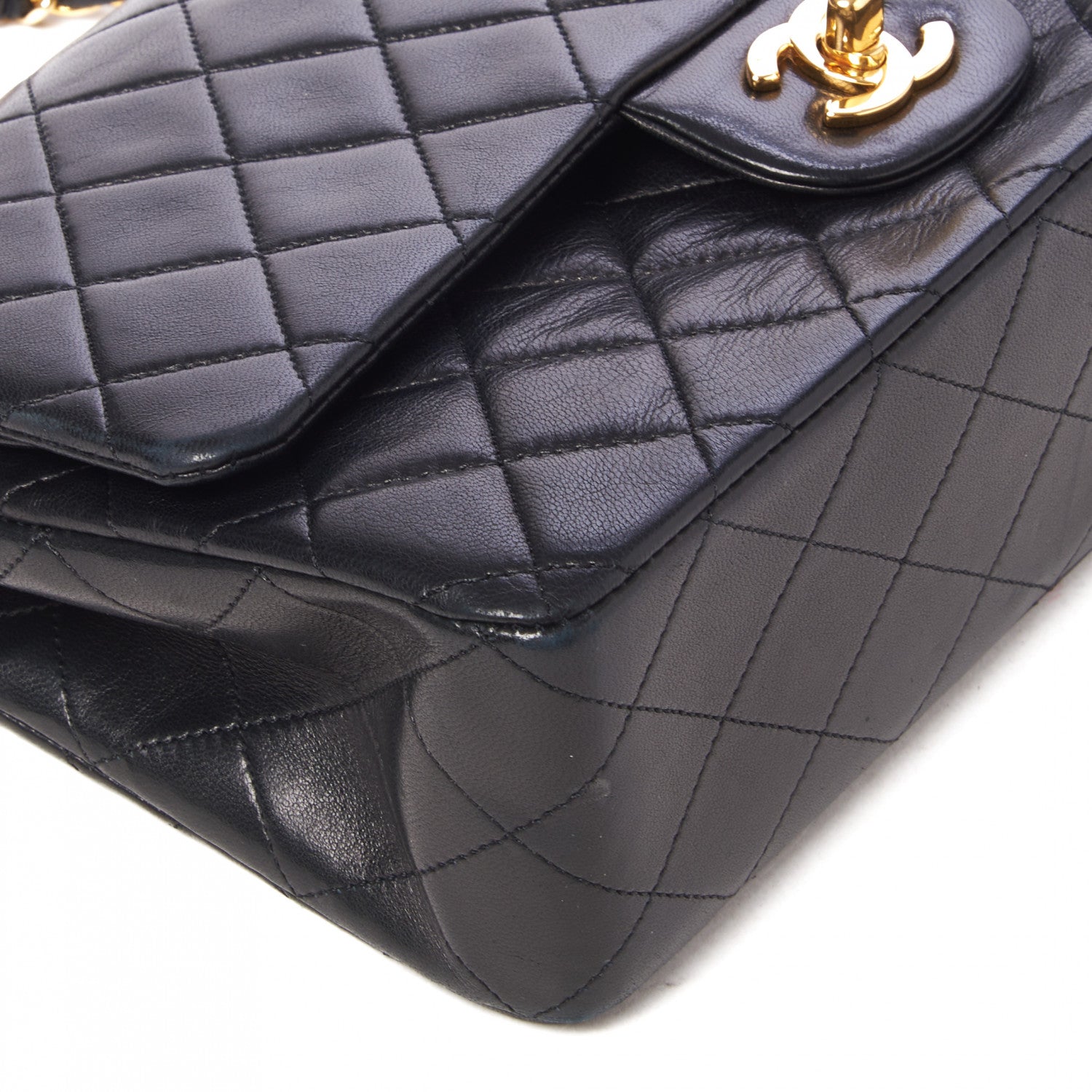 Chanel Lambskin Quilted Medium Double Flap Black 6 of 9