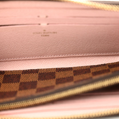 Louis Vuitton Damier Ebene Clemence Wallet Rose Ballerine 5 of 9