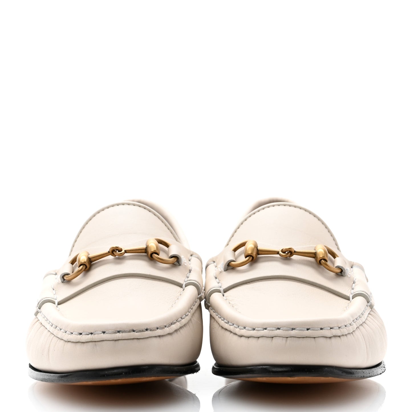 Lambskin Womens Brixton Horsebit Loafers 36 Mystic White