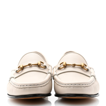 Gucci Lambskin Womens Brixton Horsebit Loafers 36 Mystic White 2 of 8