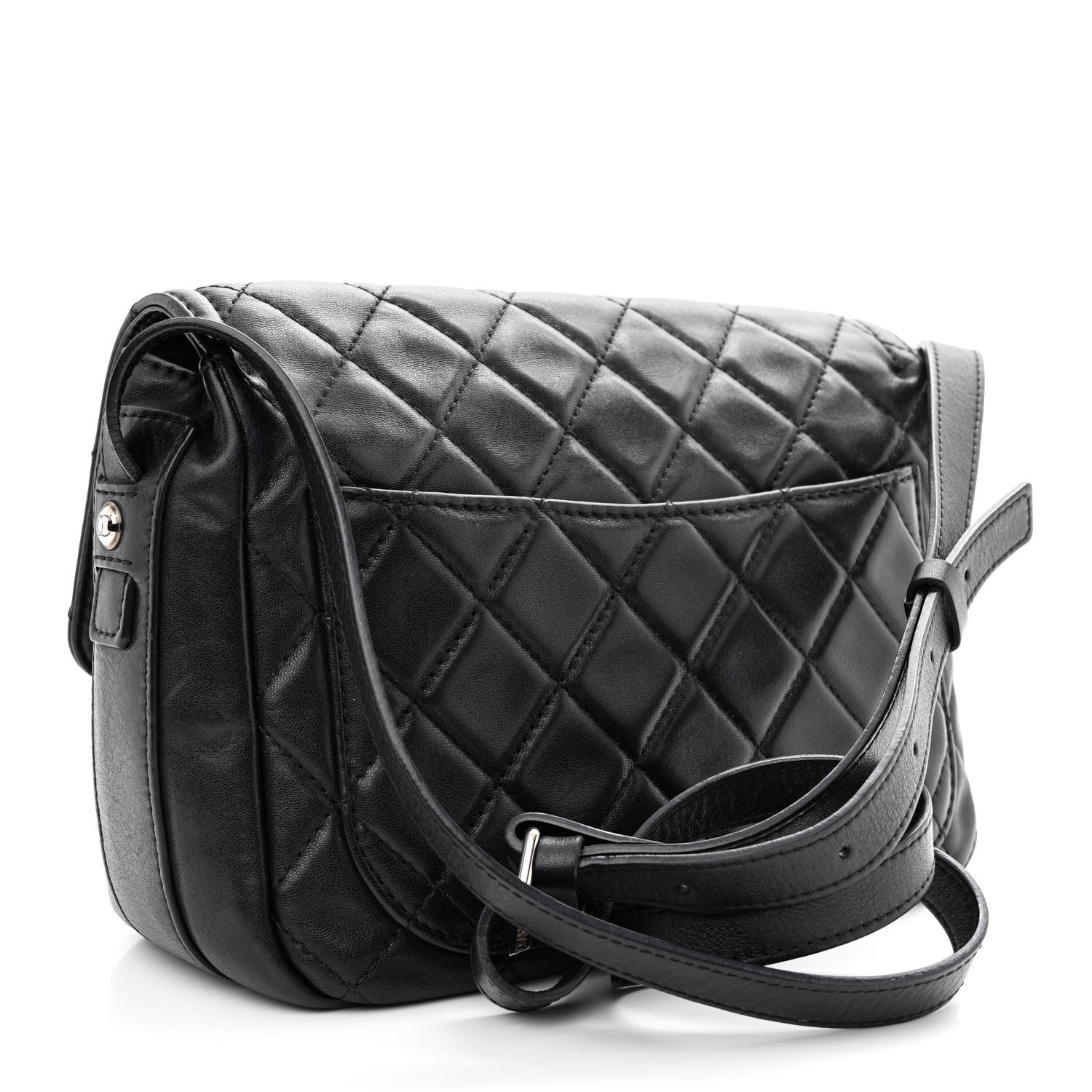 Chanel Lambskin Quilted Messenger Bag Black 3 of 15