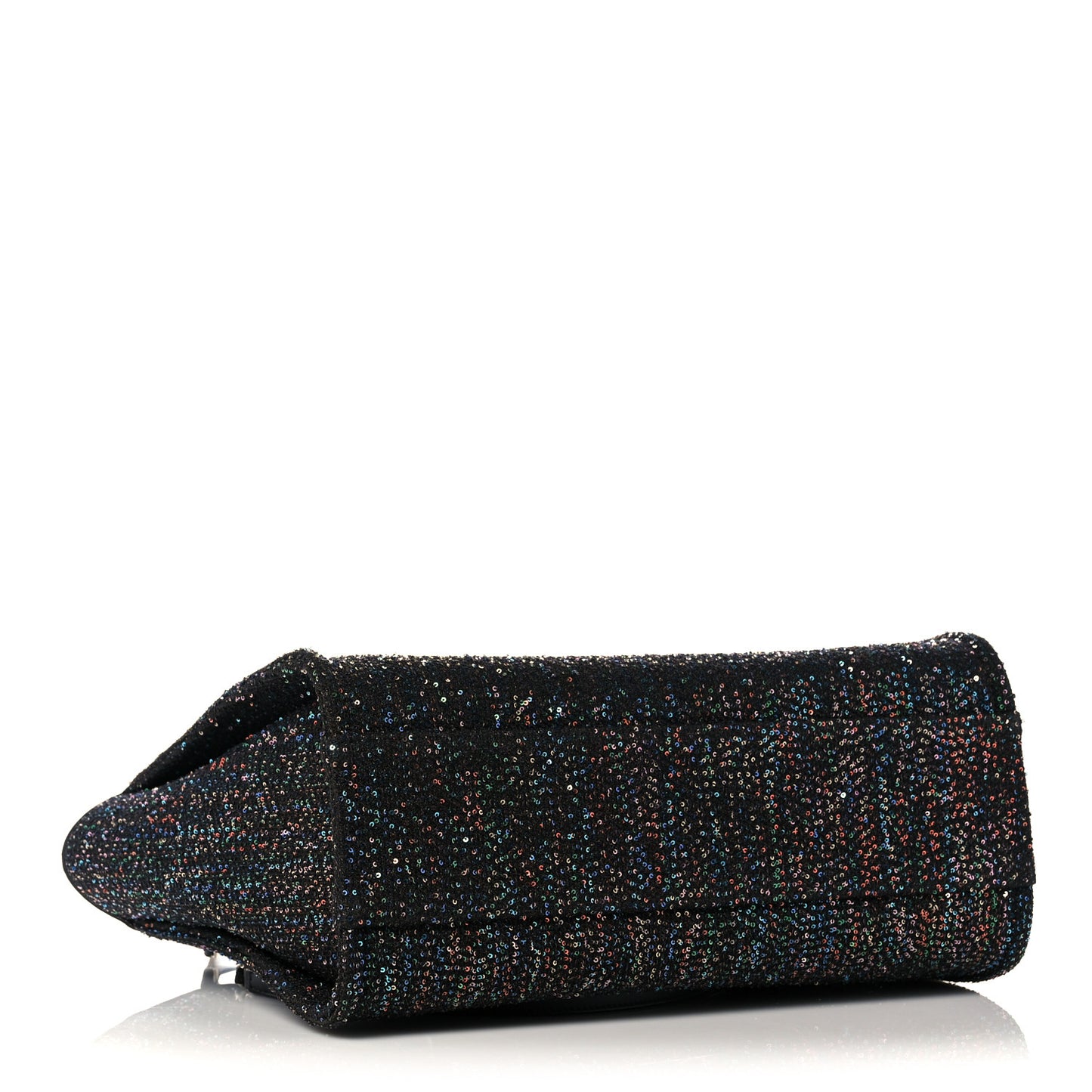 Calfskin Sequin Small Deauville Tote Black