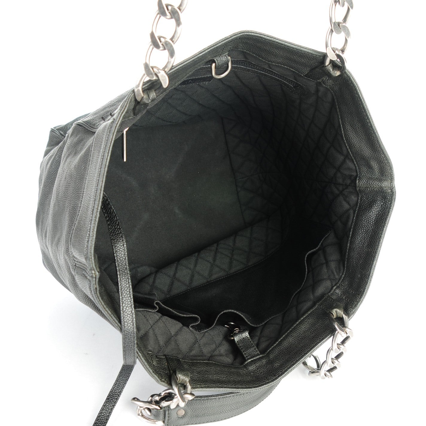 Chanel Distressed Caviar Outdoor Ligne Tote Black 5 of 6