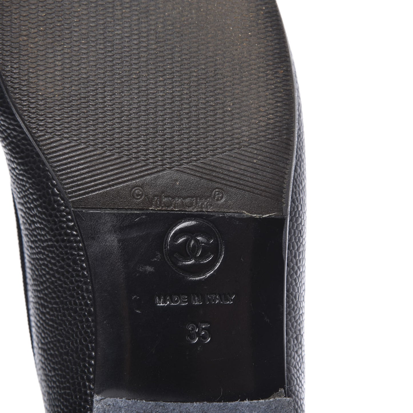 Caviar CC Cap Toe Ballerina Flats 35 Black