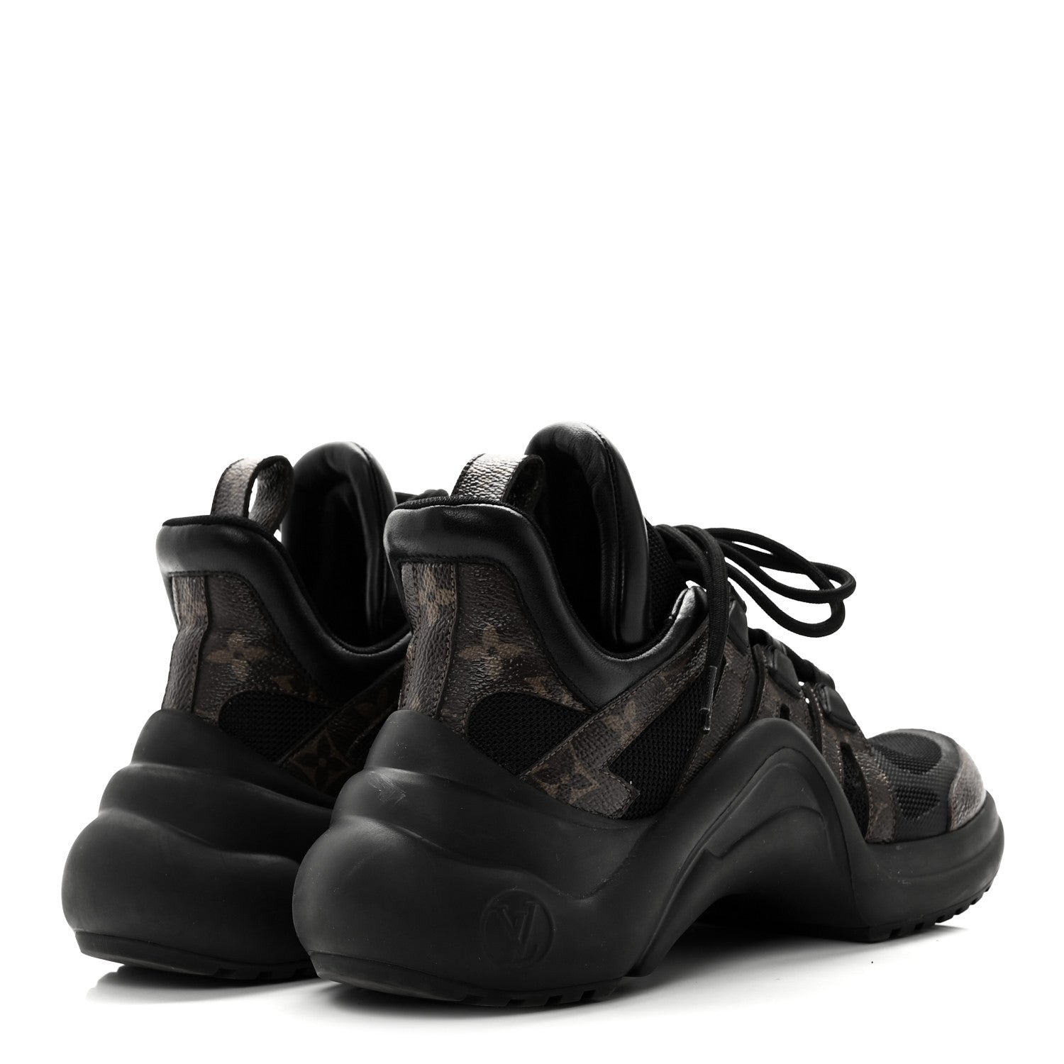 Louis Vuitton Calfskin Patent Monogram LV Archlight Sneakers 38 Black 4 of 8