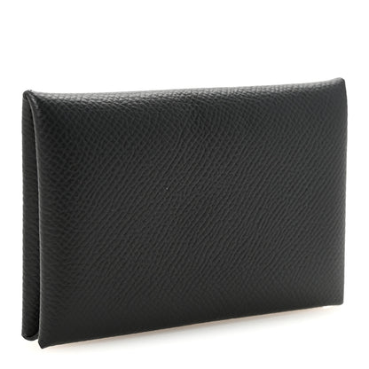 Hermes Epsom Calvi Card Case Black 3 of 7