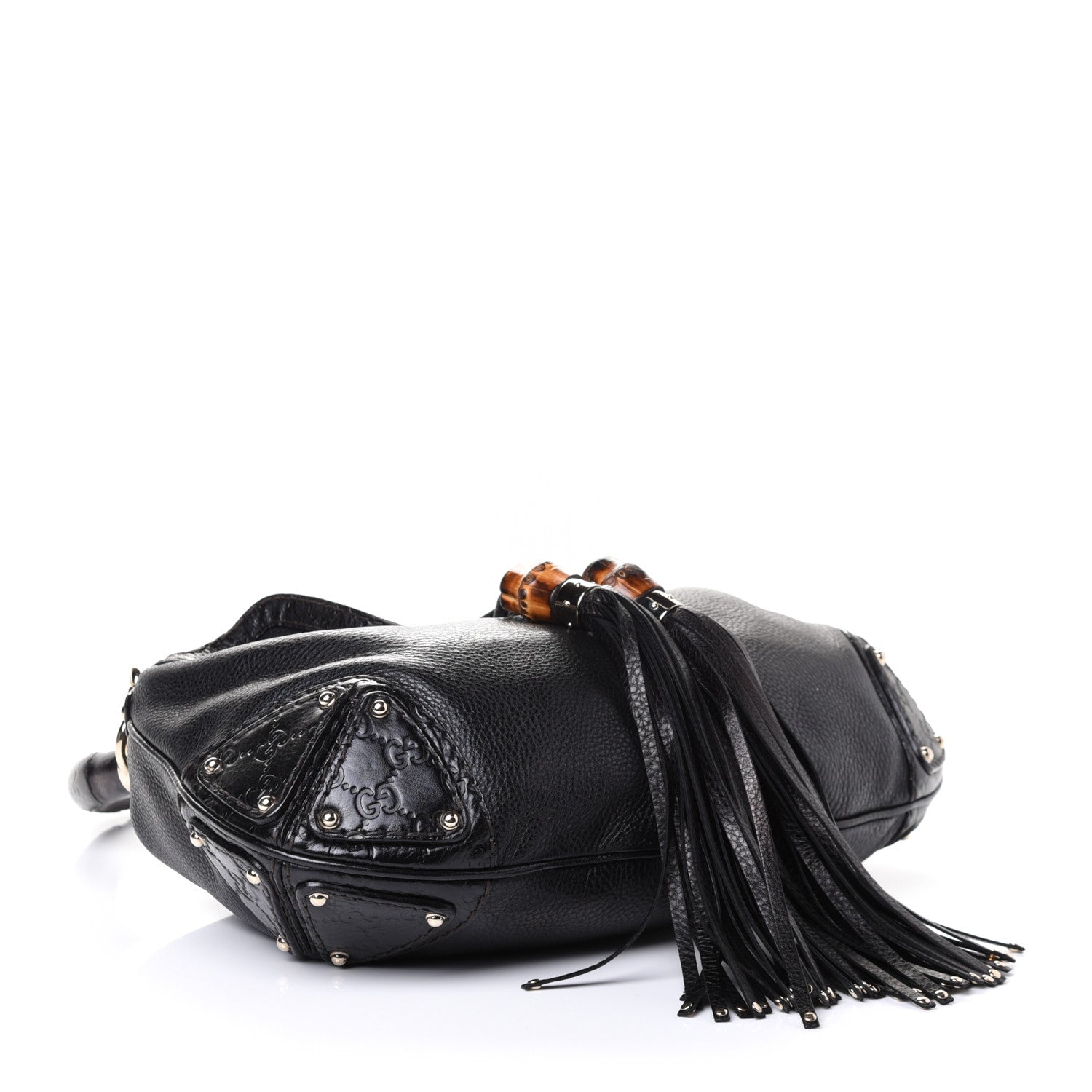 Gucci Calfskin Guccissima Bamboo Hobo 3 of 4