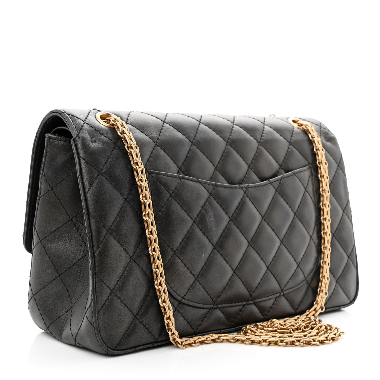 Chanel Metallic Calfskin Quilted 2.55 Reissue 226 Flap Charcoal 3 of 13