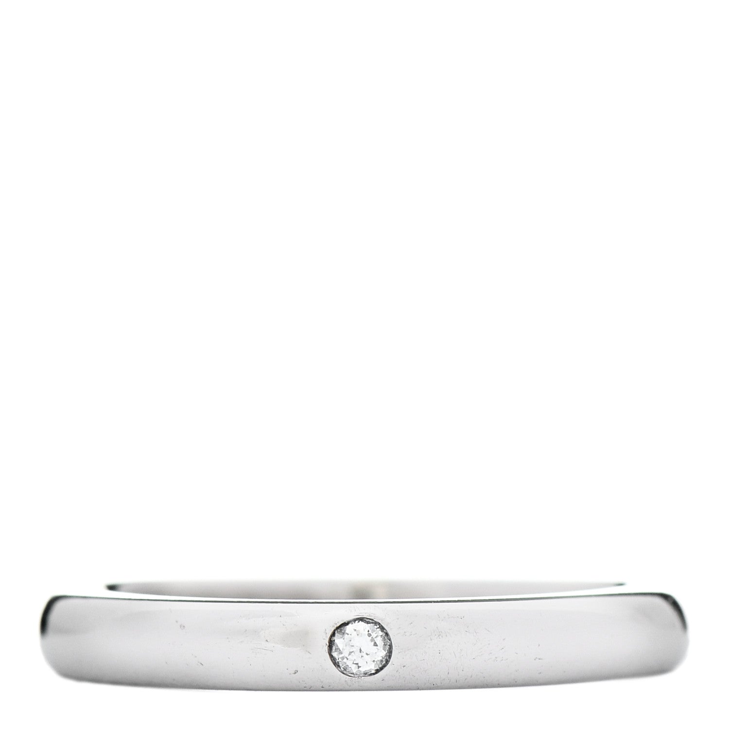 Tiffany Platinum Diamond Elsa Peretti Band Ring 47 4 1 of 3
