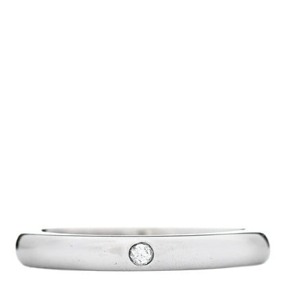 Tiffany Platinum Diamond Elsa Peretti Band Ring 47 4 1 of 3