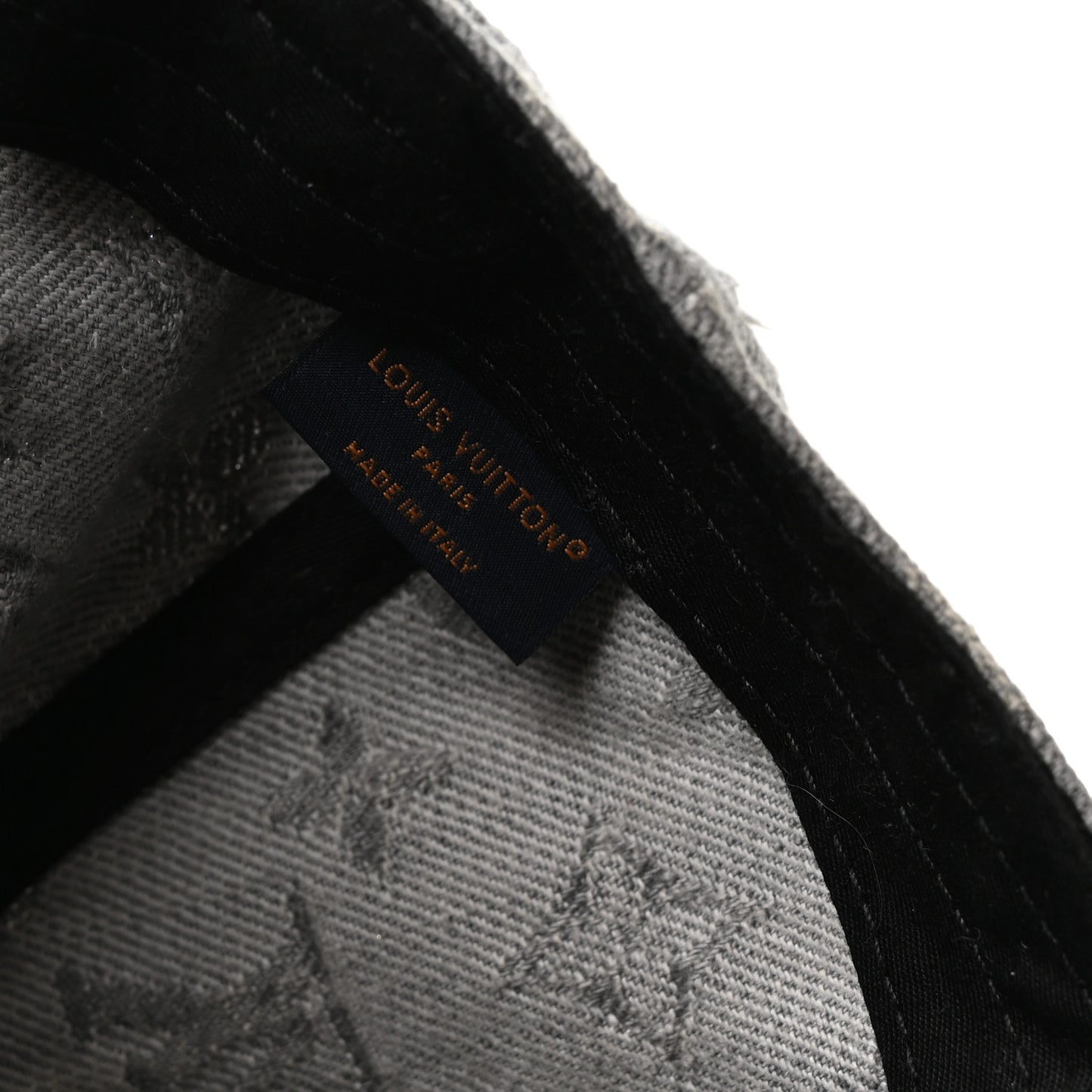 Monogram Denim Cap S Grey