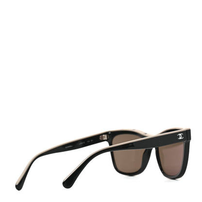 Chanel Acetate Logo Shield Sunglasses 5418 Black 4 of 6