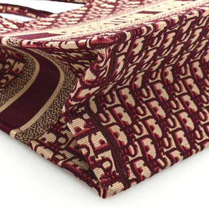 Christian Dior Oblique Medium Book Tote Burgundy Multicolor 7 of 8