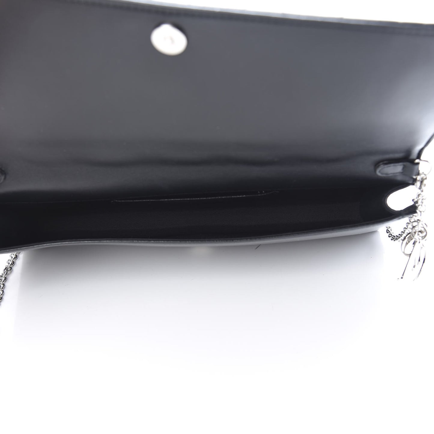 Lambskin Cannage Lady Dior Convertible Clutch Black