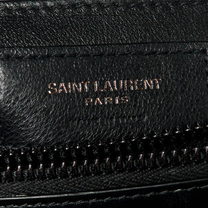 Saint Laurent Calfskin Y Quilted Monogram Monochrome Small Loulou Chain Satchel Black 7 of 12