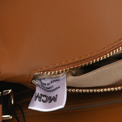 MCM Metallic Visetos Medium Millie Crossbody Bag Berlin Gold 7 of 10