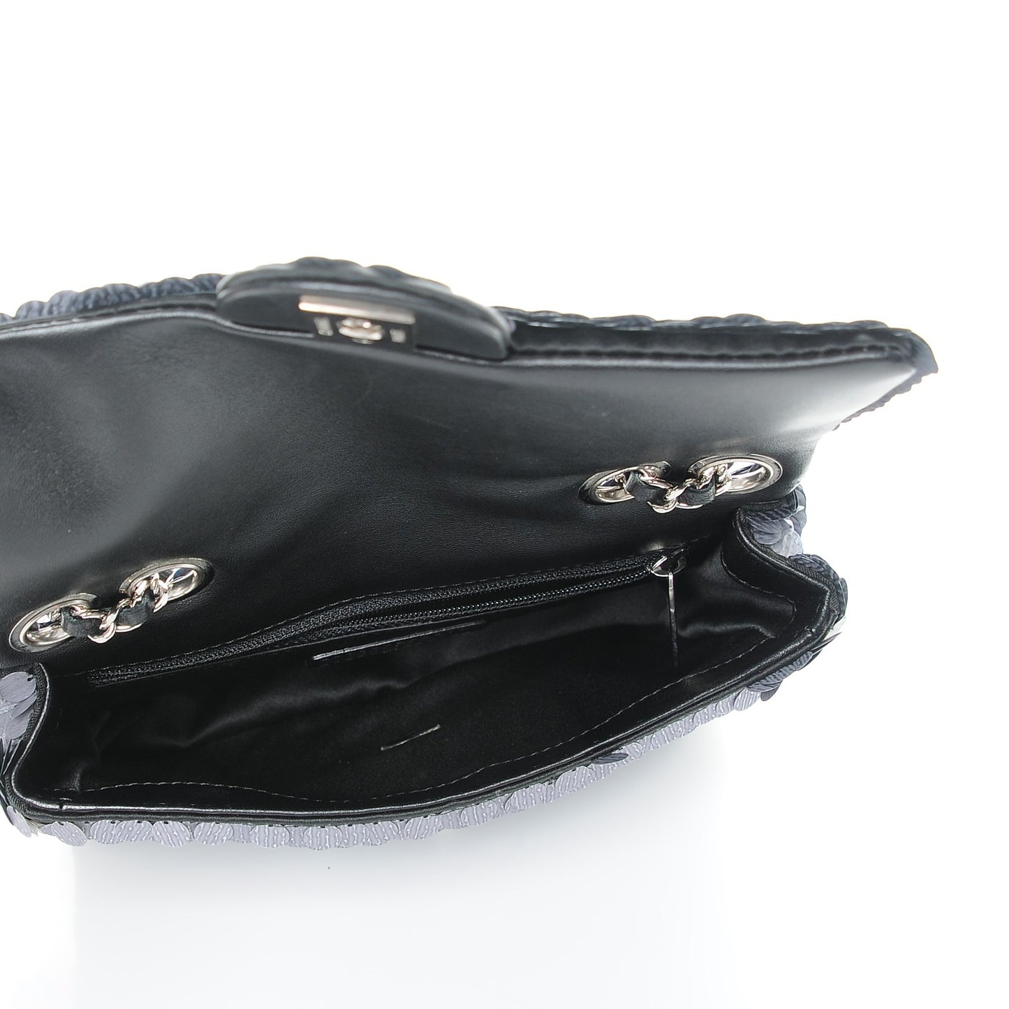 Sequin Paillette Small Flap Grey