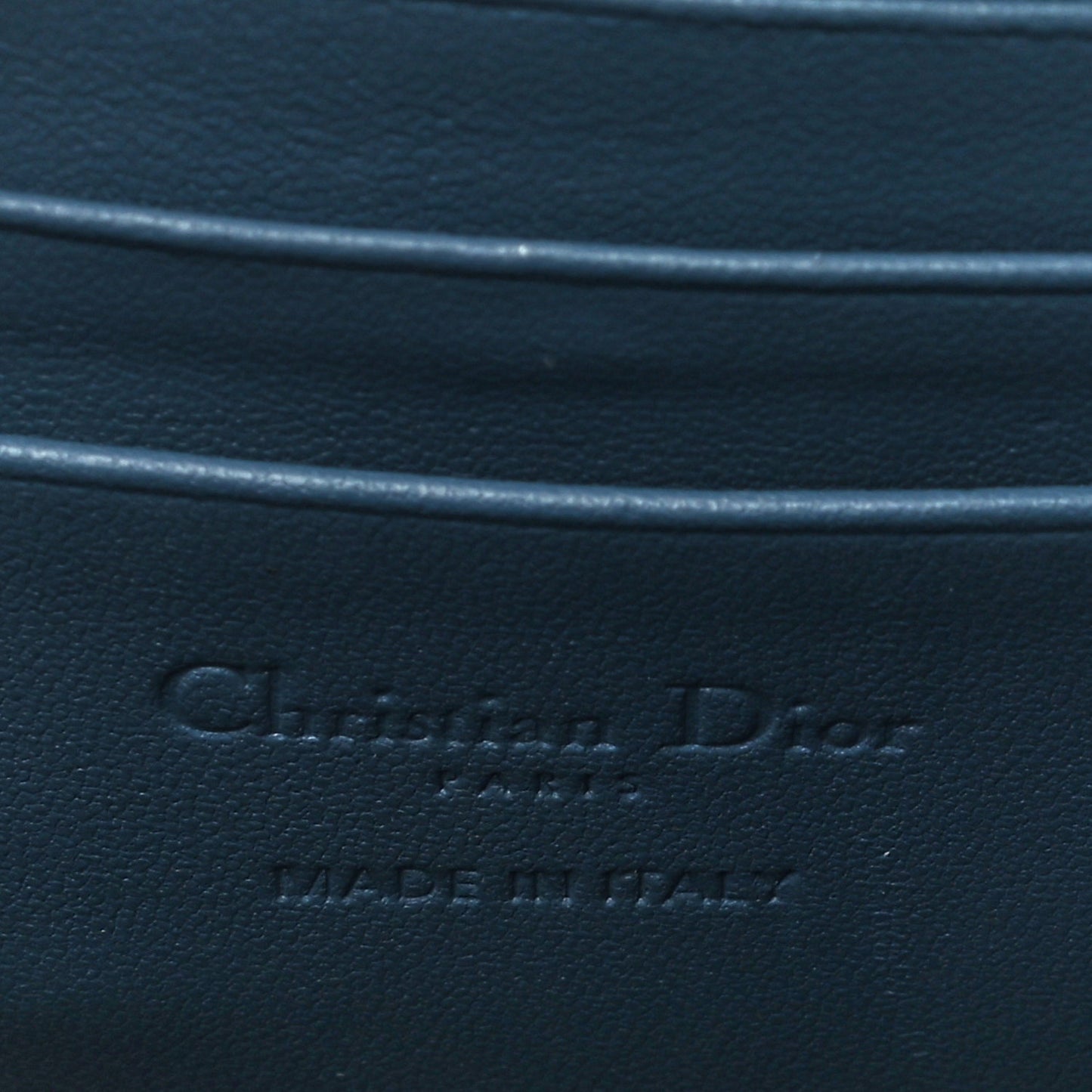 Lambskin Cannage Lady Dior Phone Holder Denim Blue