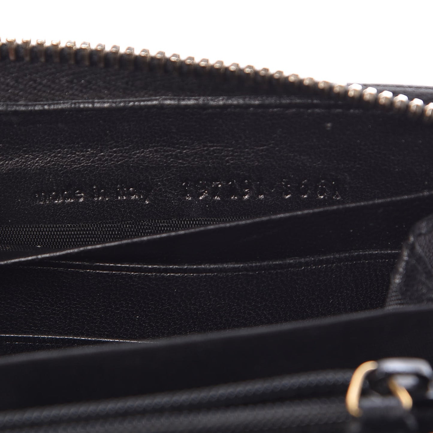 Patent Y Mail Zip Around Wallet Black