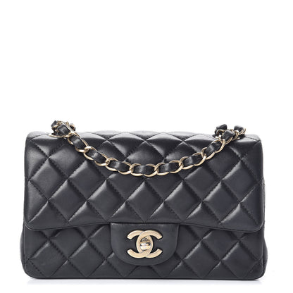 Chanel Lambskin Quilted Mini Rectangular Flap Black 1 of 10