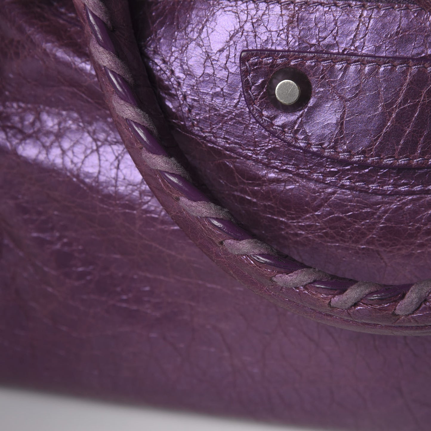 Agneau Classic Hardware City Metallic Purple