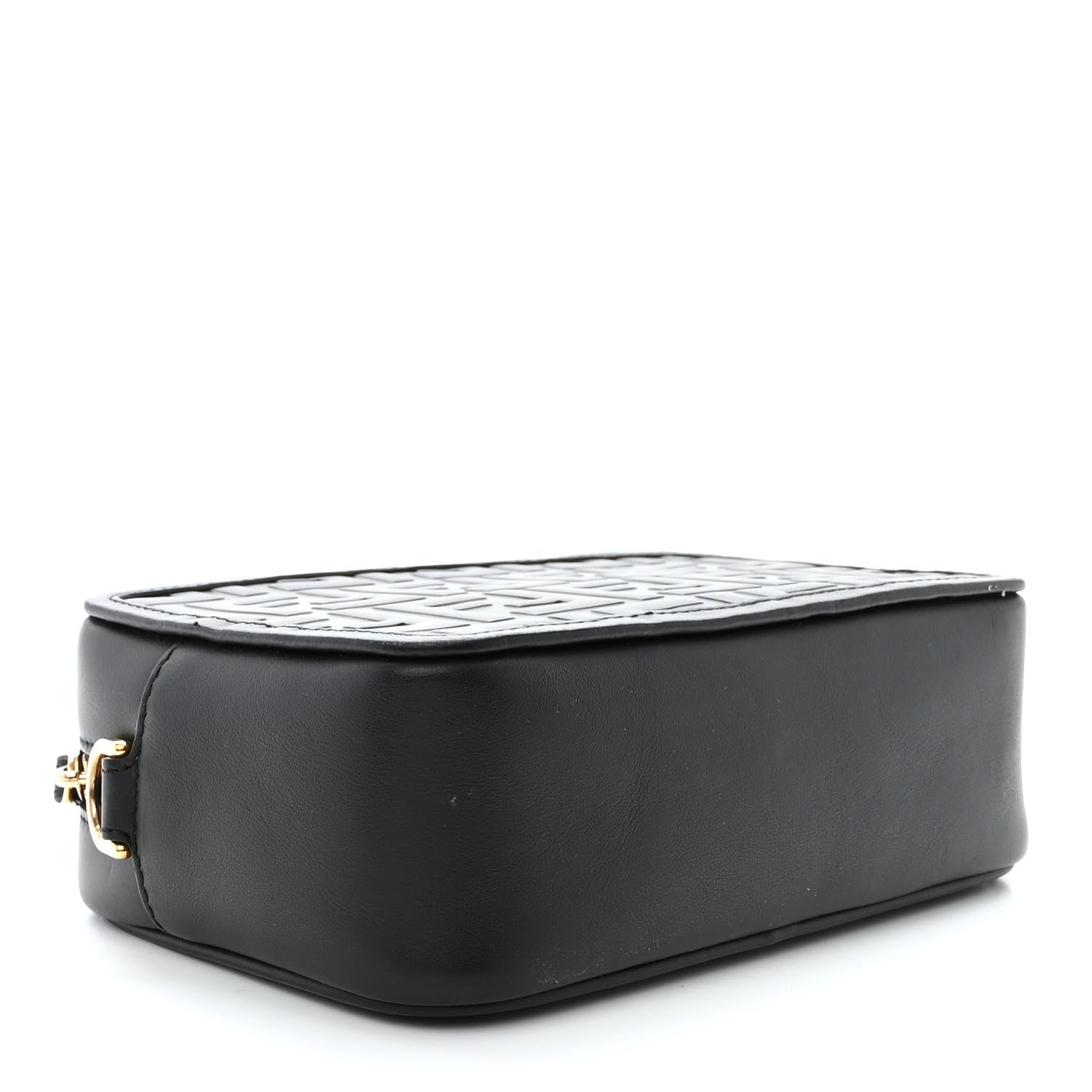 Fendi Vitello Century FF 1974 Embossed Mini Camera Case Black 4 of 14
