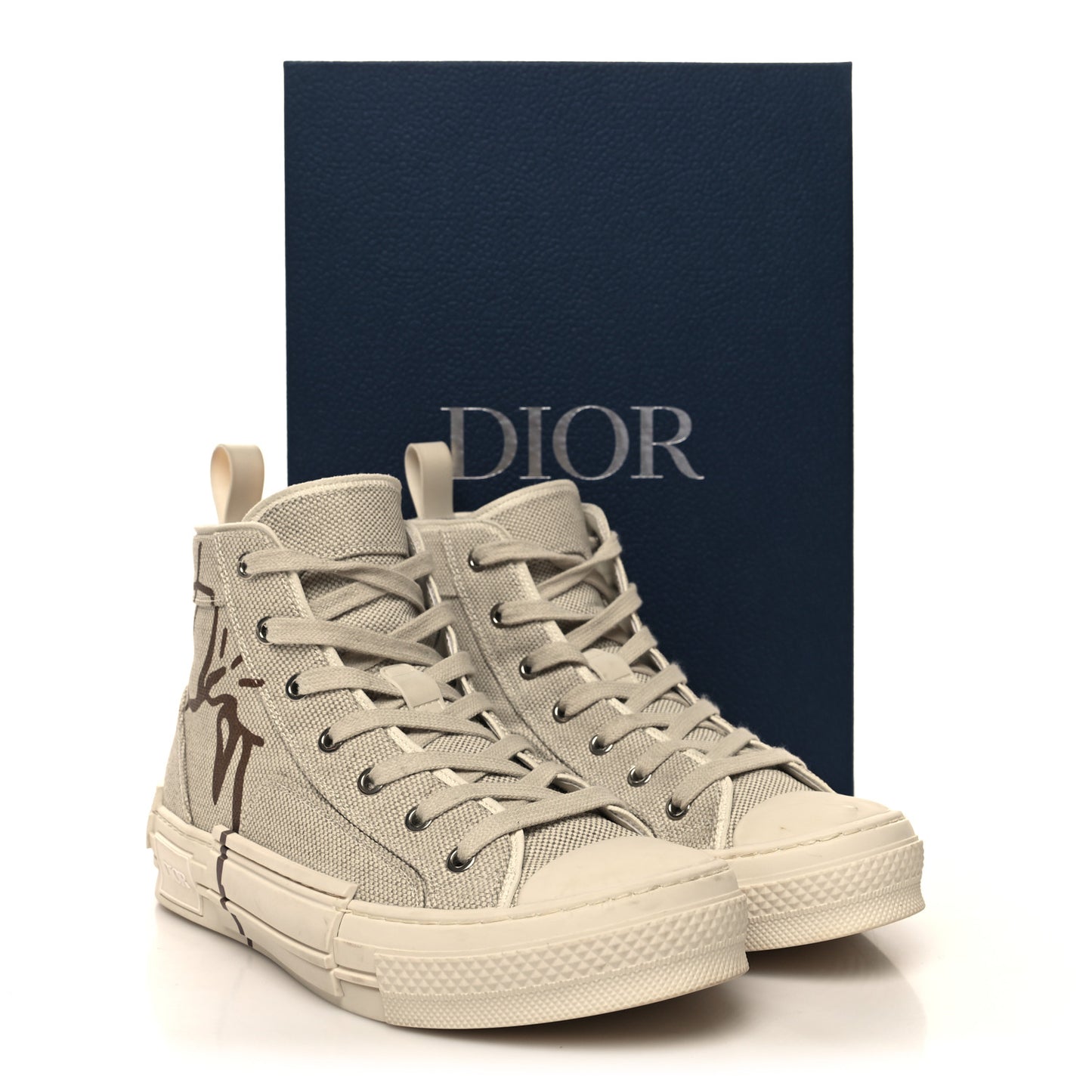 x CACTUS JACK Canvas Mens B23 High Top Sneakers 39 Cream Coffee
