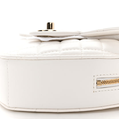 Chanel Lambskin Quilted CC In Love Heart Bag White 10 of 11