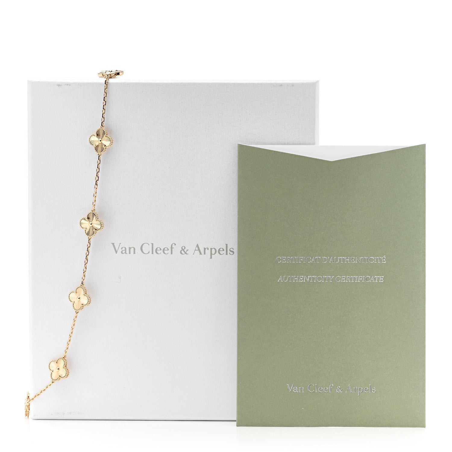 Van Cleef & Arpels 18K Yellow Gold 10 Motifs Guilloche Vintage Alhambra Necklace 7 of 7