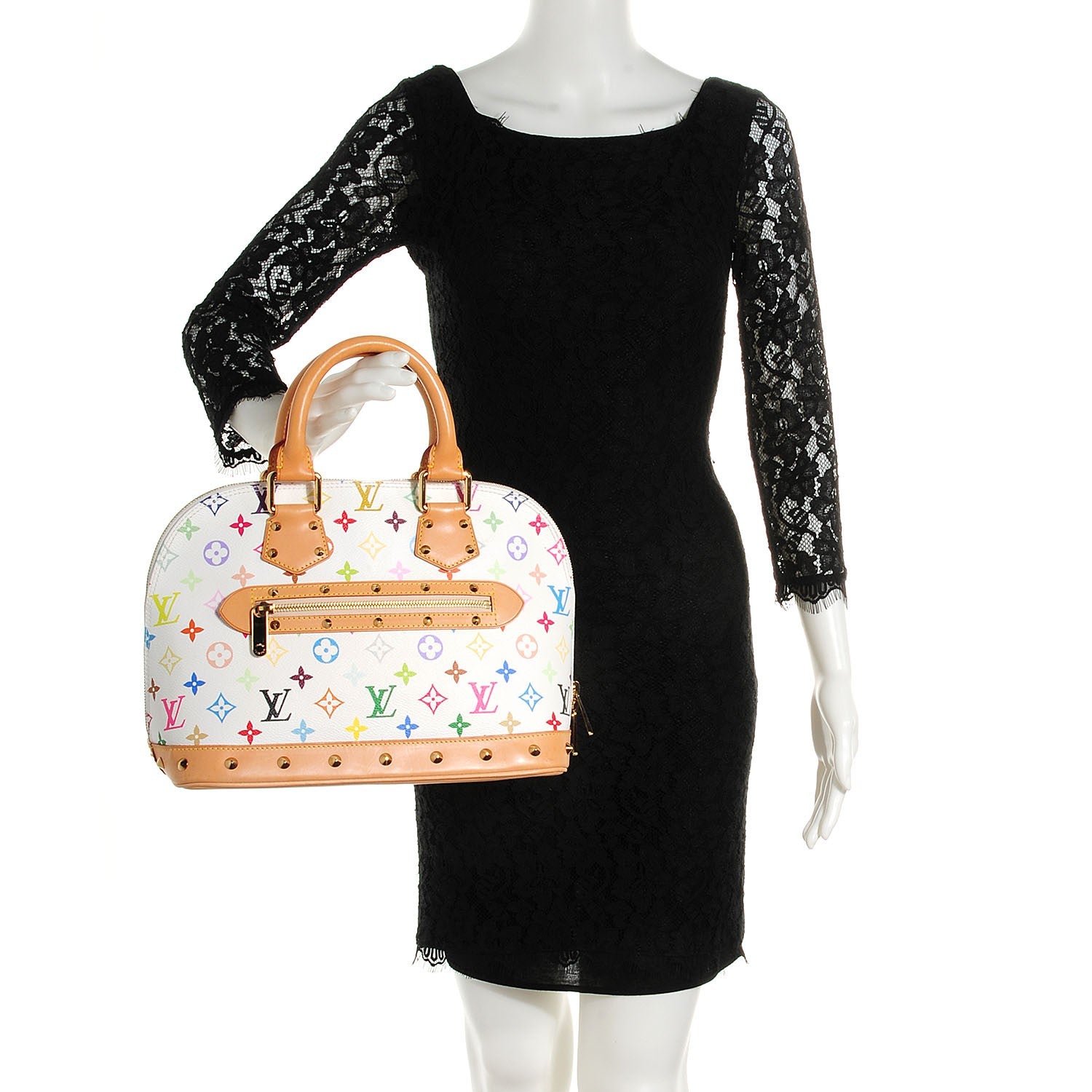 Louis Vuitton Monogram Multicolor Alma White 2 of 7