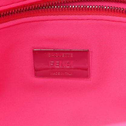 Fendi Lycra FF 1974 Embossed Baguette Rosa Fluo 6 of 12