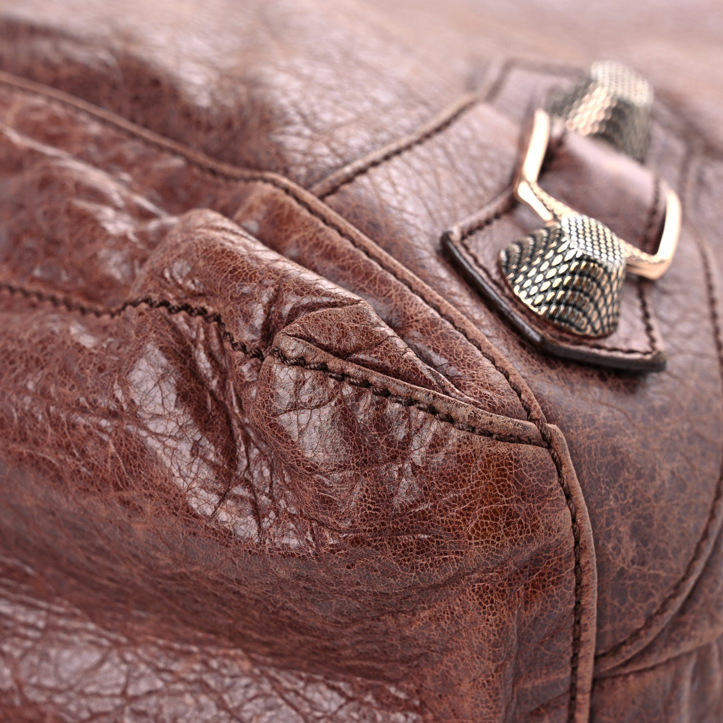 Agneau Giant 21 Rose Gold Hardware Day Hobo Castagna