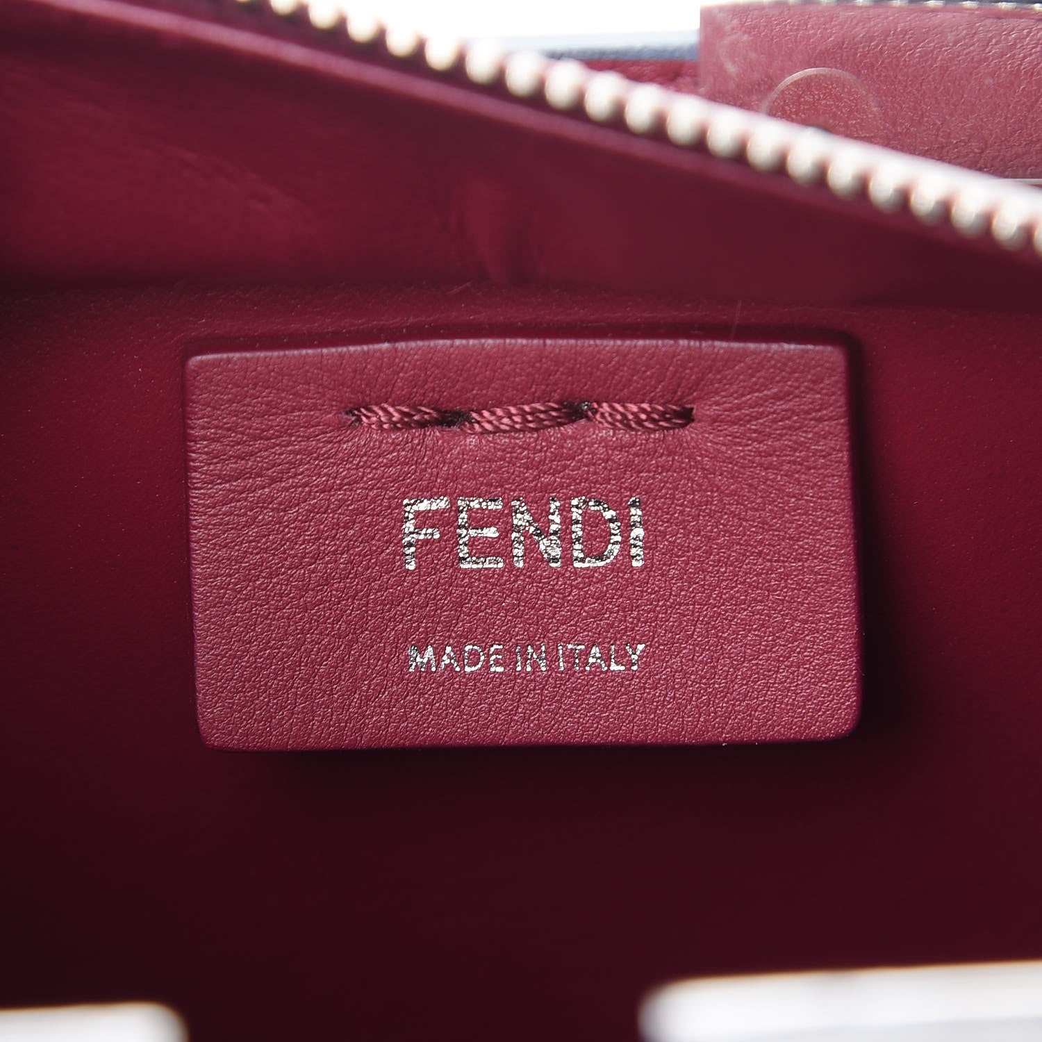 Fendi Vitello Dolce Mini 3jours Tote Black Cherry 7 of 8