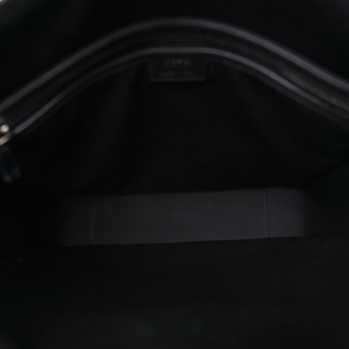 Oblique Saddle Tote Beige Black
