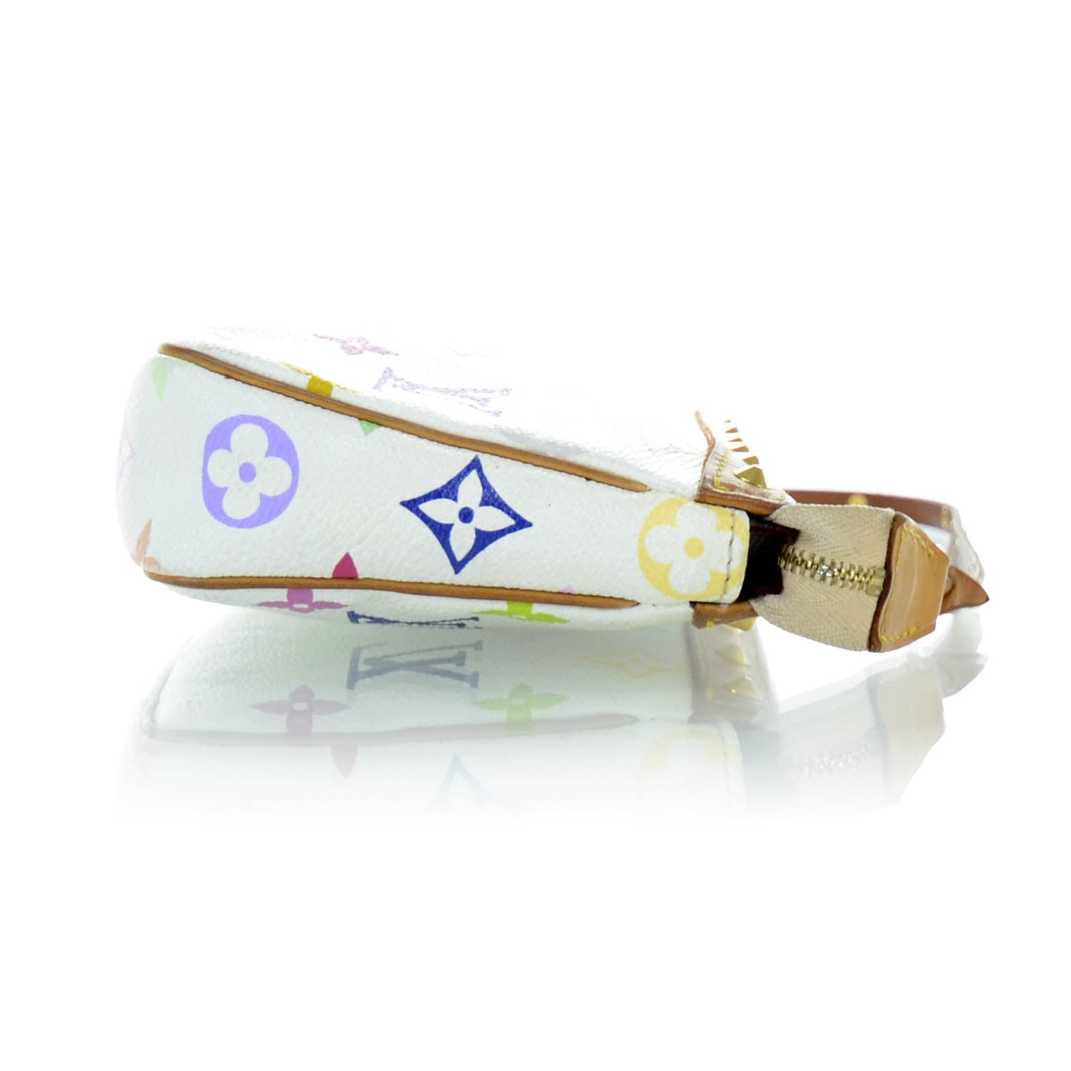 Louis Vuitton Monogram Multicolor Pochette Accessories White 5 of 10