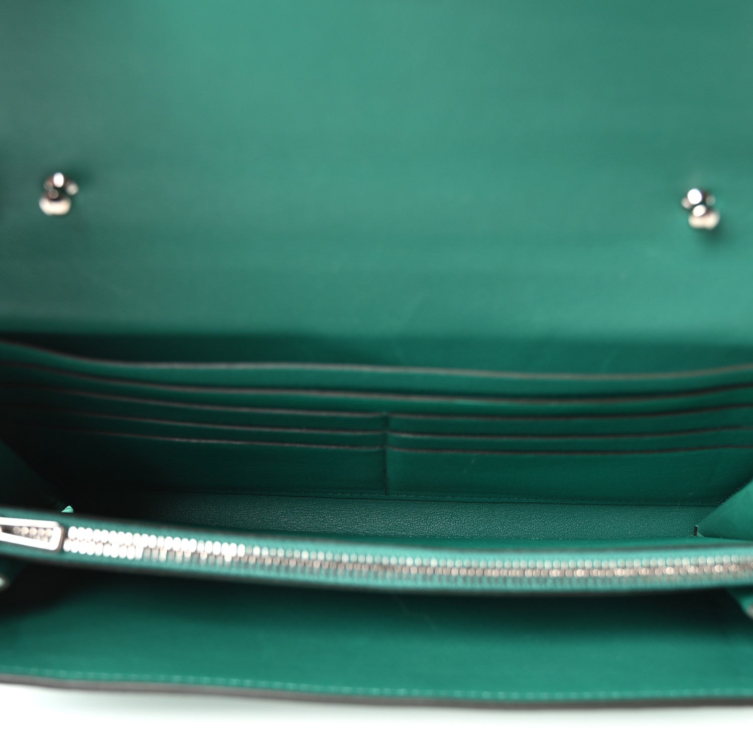Hermes Matte Alligator Constance Long Wallet To Go Vert Jade 5 of 10