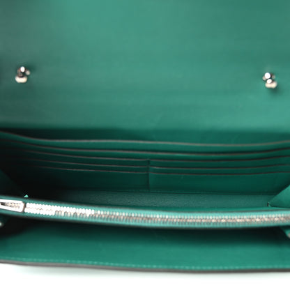 Hermes Matte Alligator Constance Long Wallet To Go Vert Jade 5 of 10