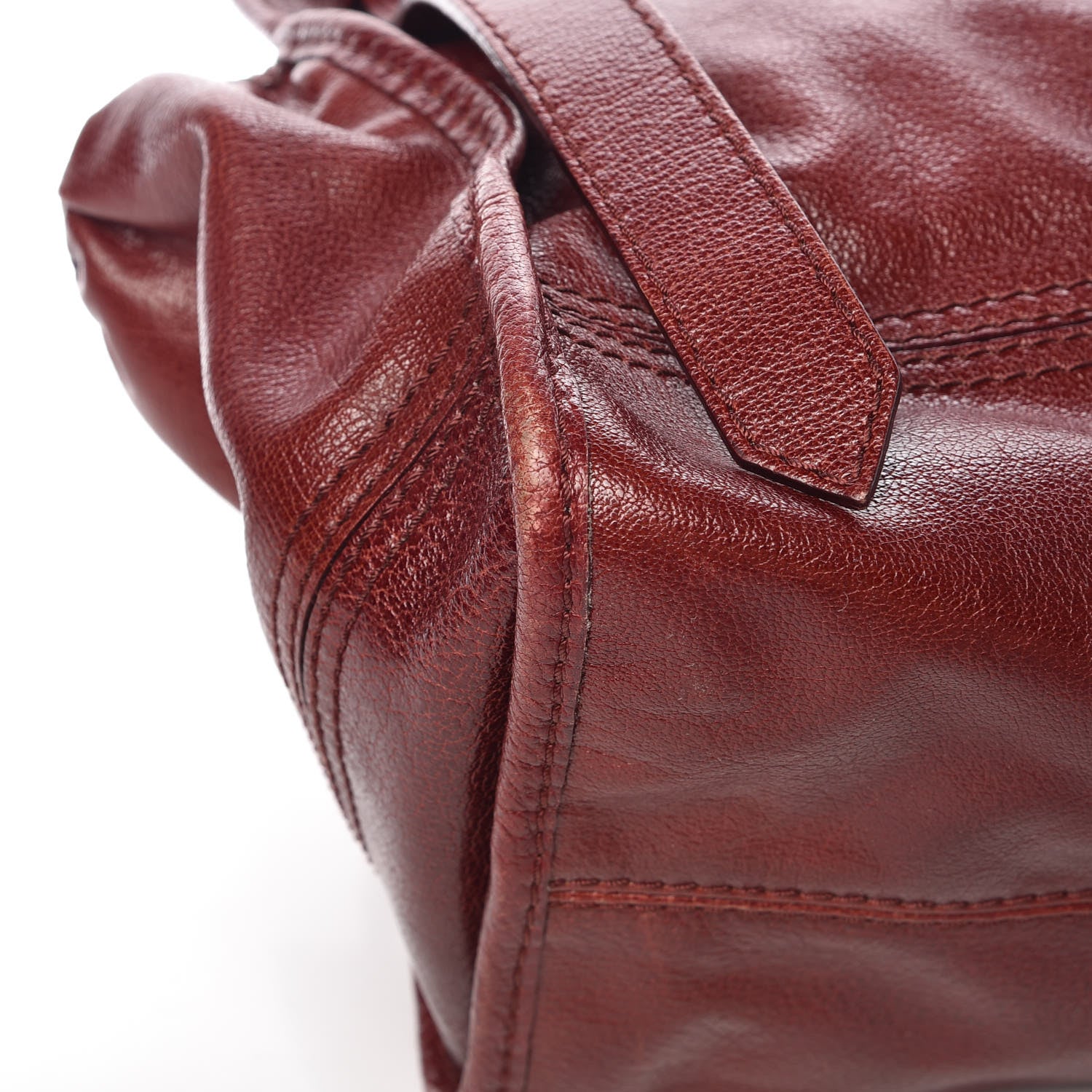 Burberry Calfskin Ashmore Tote Burgundy 12 of 17