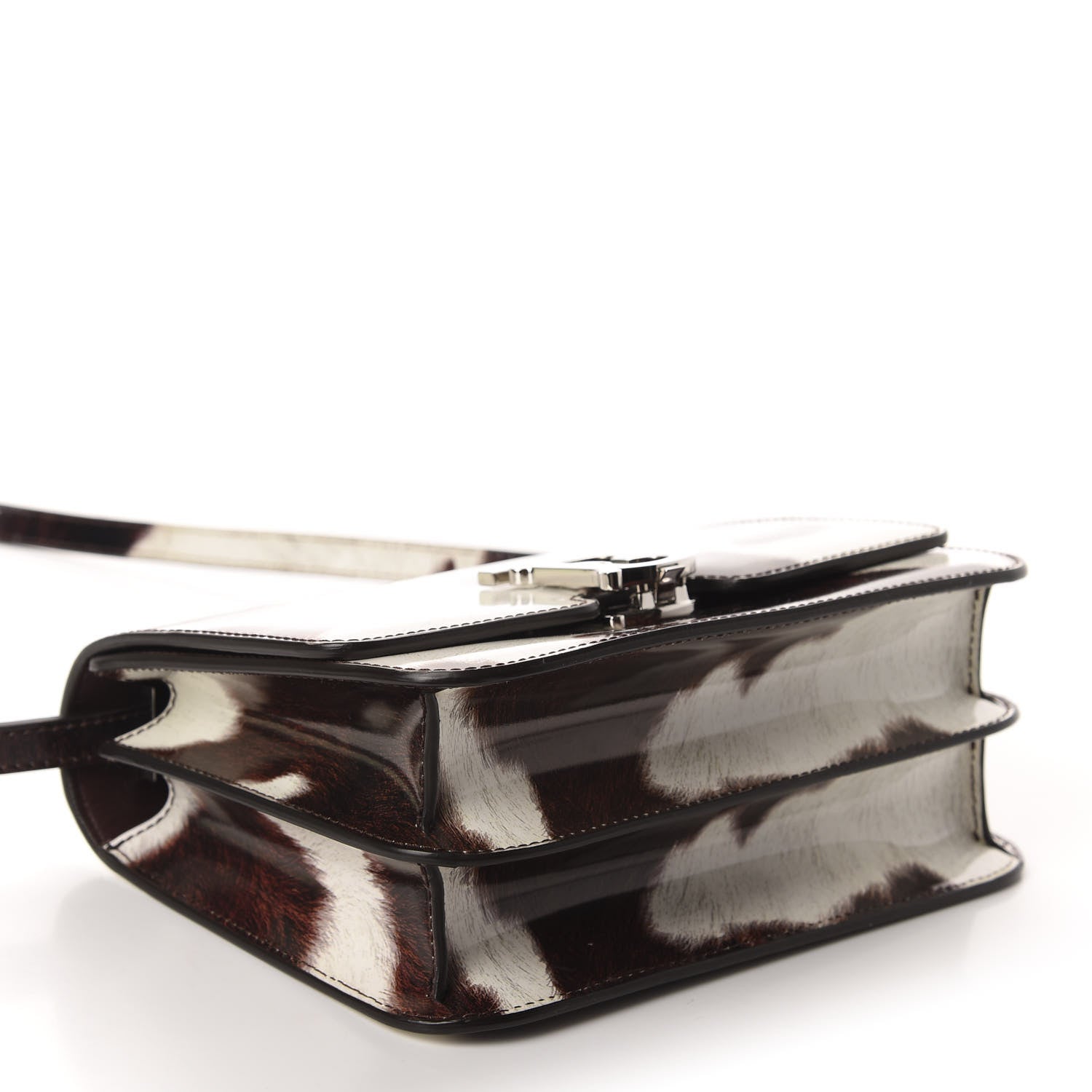 Burberry Patent Calfskin Cow Print Small TB Bag 3 of 9