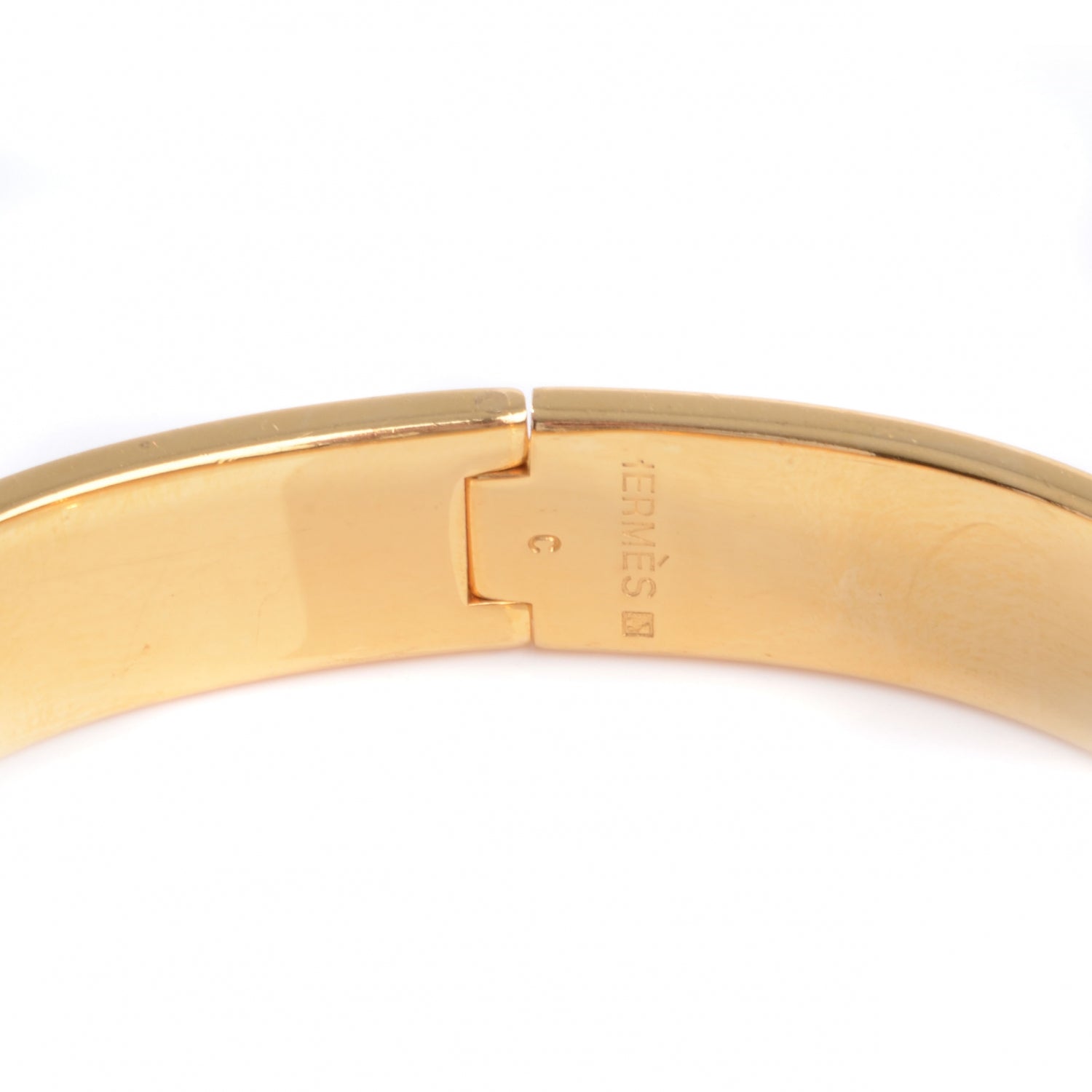 Hermes Enamel Narrow Clic Clac Star Moon Bracelet Orange 3 of 6