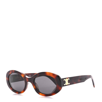 Celine Acetate Triomphe 01 Sunglasses CL 40194U Medium Havana 1 of 8