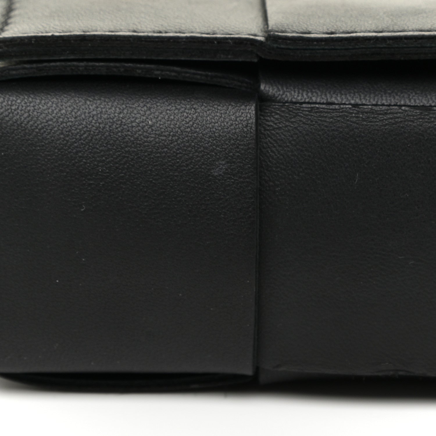 Bottega Veneta Lambskin Maxi Intrecciato Extra Mini Cassette Crossbody Bag Black 7 of 11